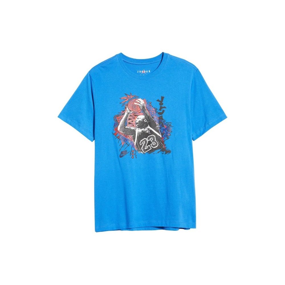 Mens Air Jordan Vintage Graphics T-Shirt Size L Blue [DM3221-480]